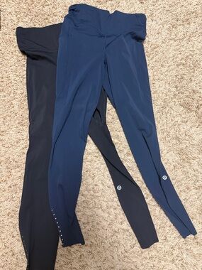 lululemon base pace pocket Navy and Black High-Rise Leggings Duo